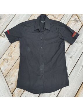 Tim Hortons Cold Stone Creamery Employee Dress Collared Black Shirt XS E…